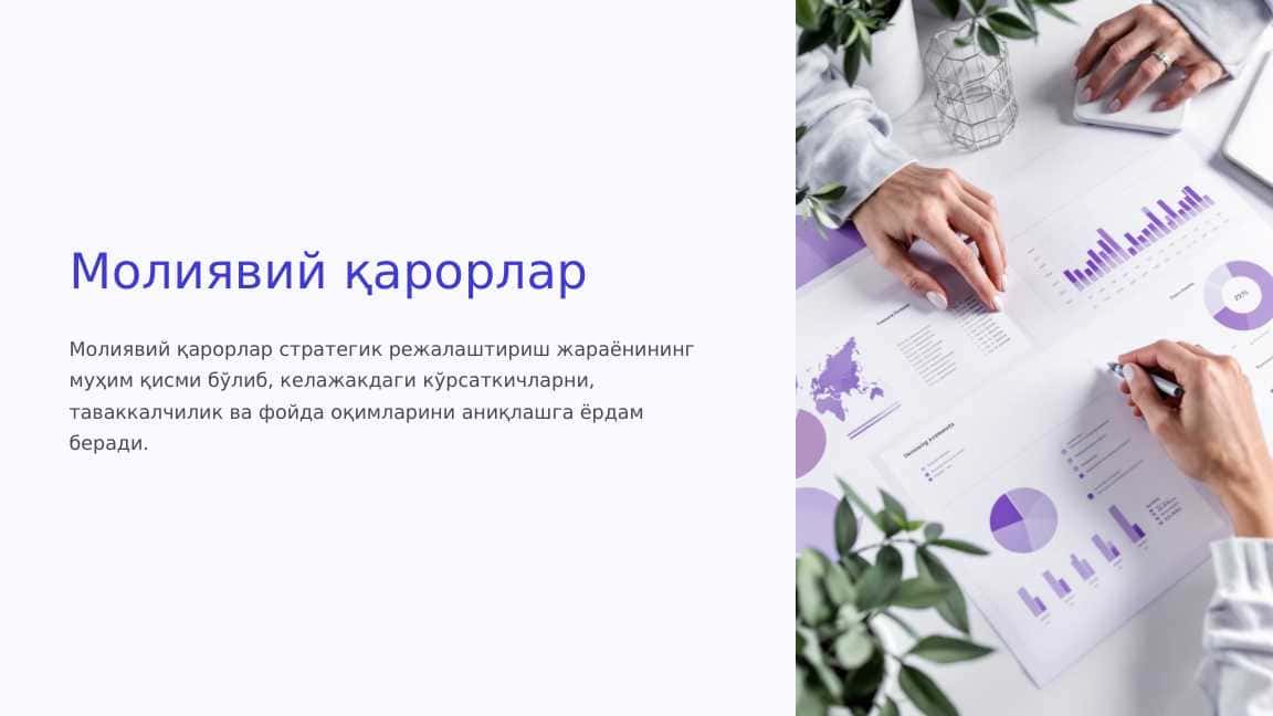 Молиявий қарорлар || Moliyaviy qarorlar