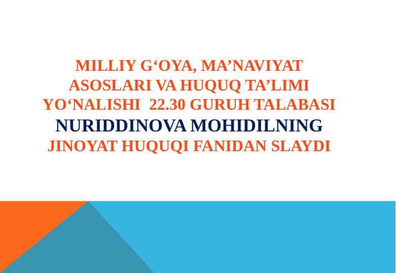 Oilaga yoshlarga va ahloqqa qarshi jinoyatlar