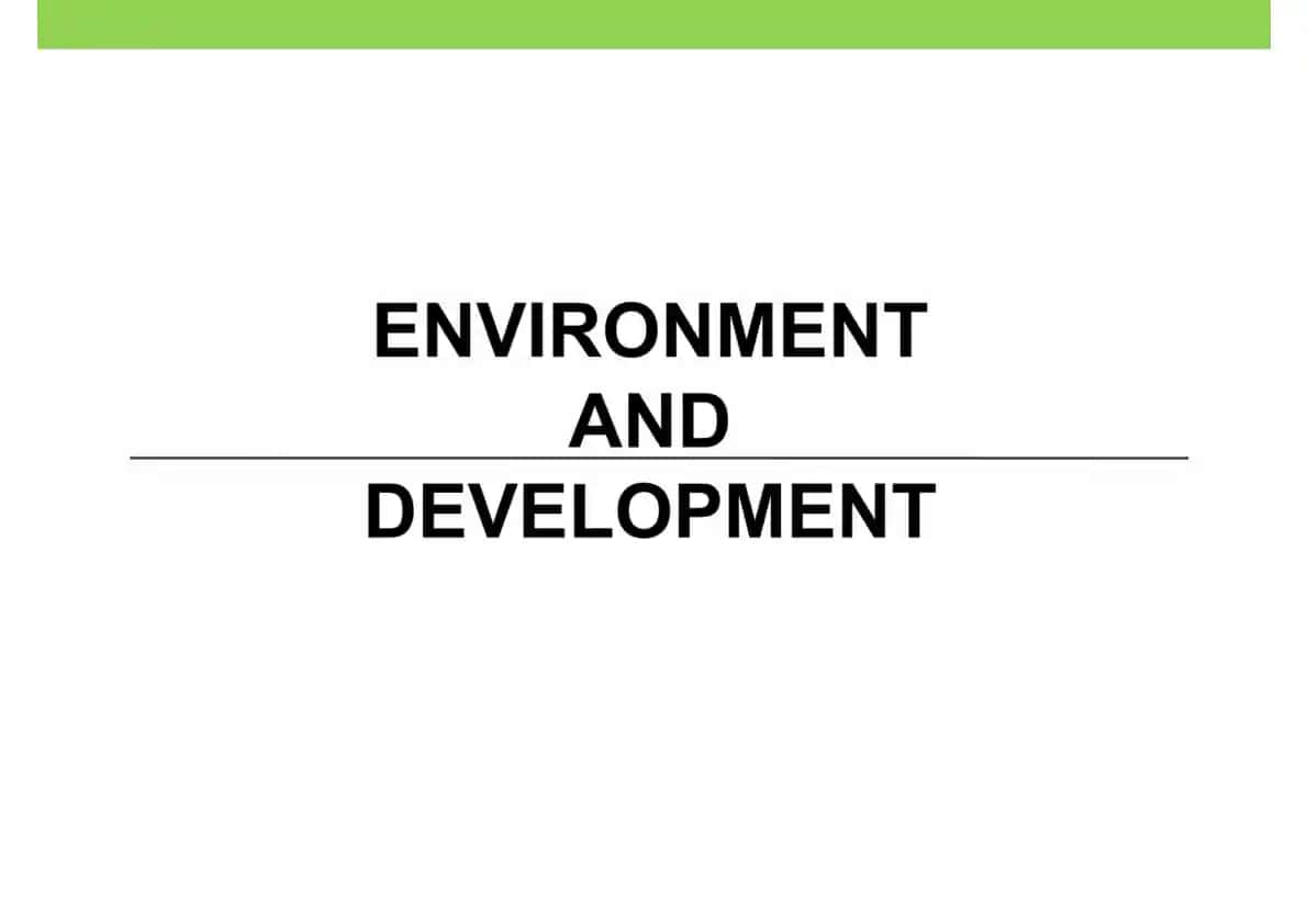 Sustainable development