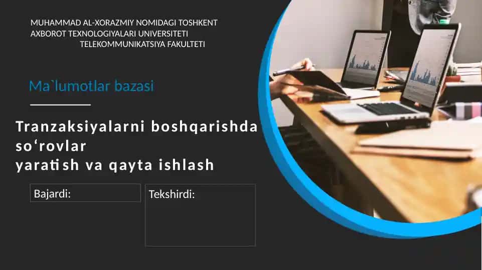 SQL tilida tranzaksiya