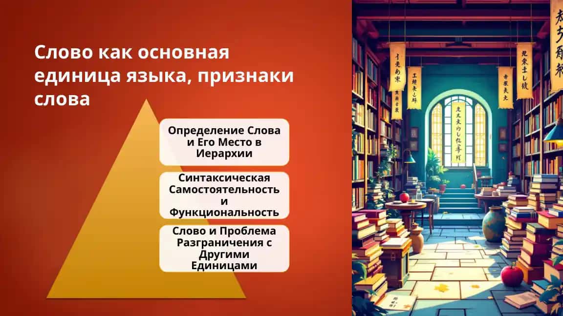 Слово как основная единица языка, признаки слова