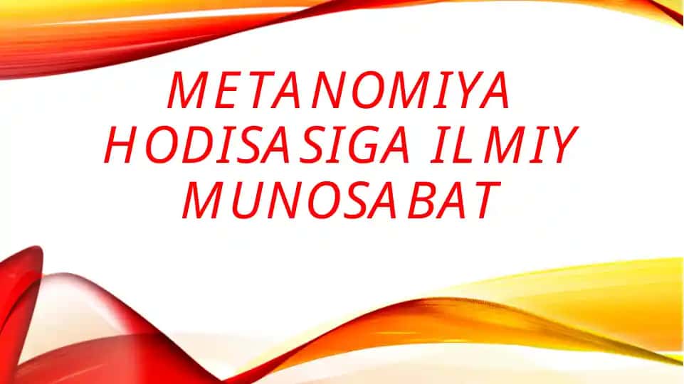 Metonimiya hodisasiga ilmiy munosabat
