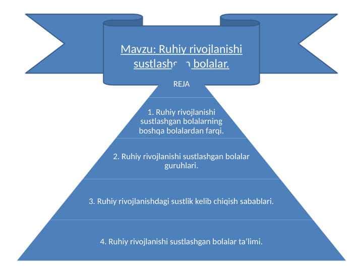 Ruhiy rivojlanishi sustlashgan bolalar