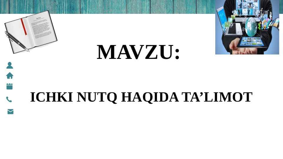 ICHKI NUTQ HAQIDA TA’LIMOT