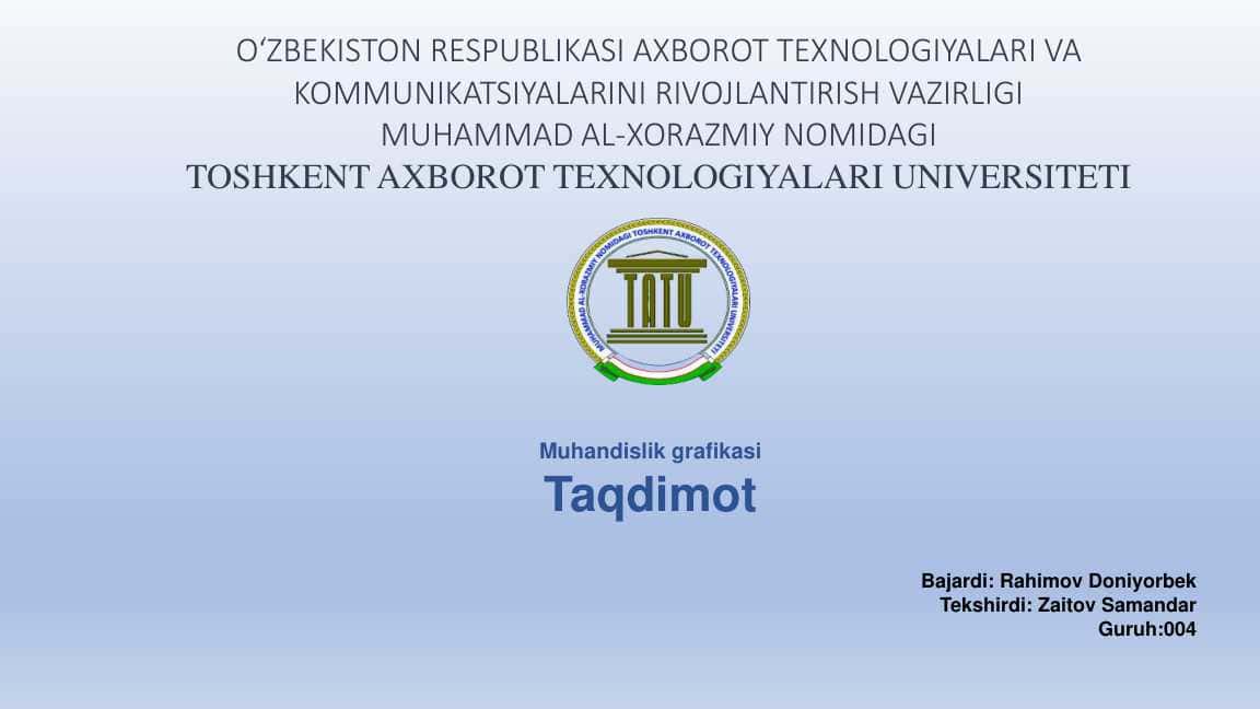 Muhandislik grafikasi slayd