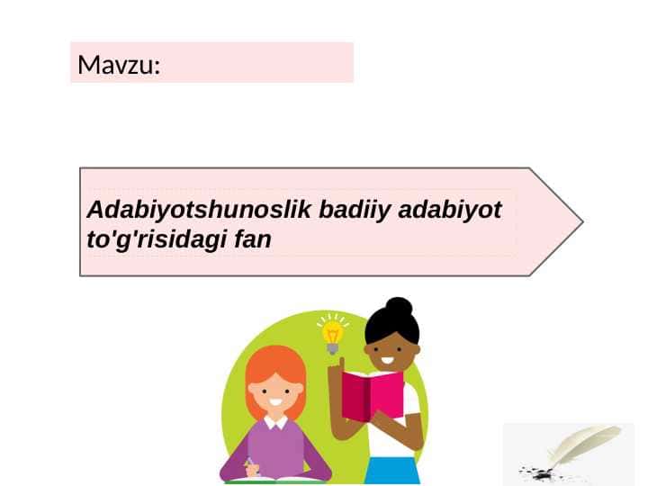 Adabiyotshunoslik badiiy adabiyot to'g'risidagi fan