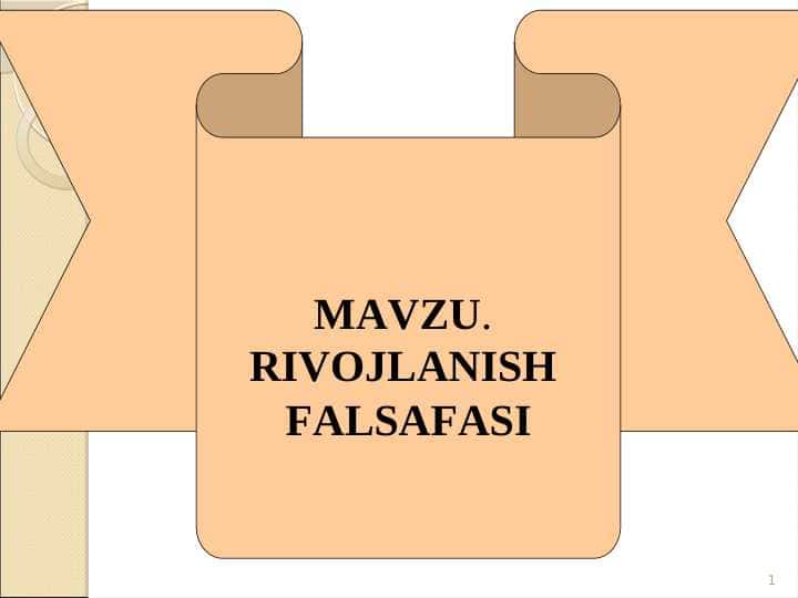 RIVОJLАNISH FАLSАFАSI