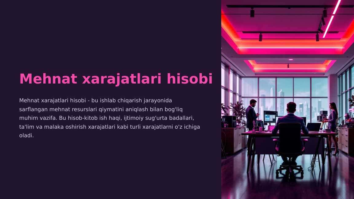 Mehnat xarajatlari hisobi