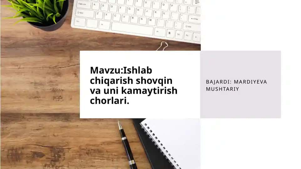 Shovqin va Vibratsiya