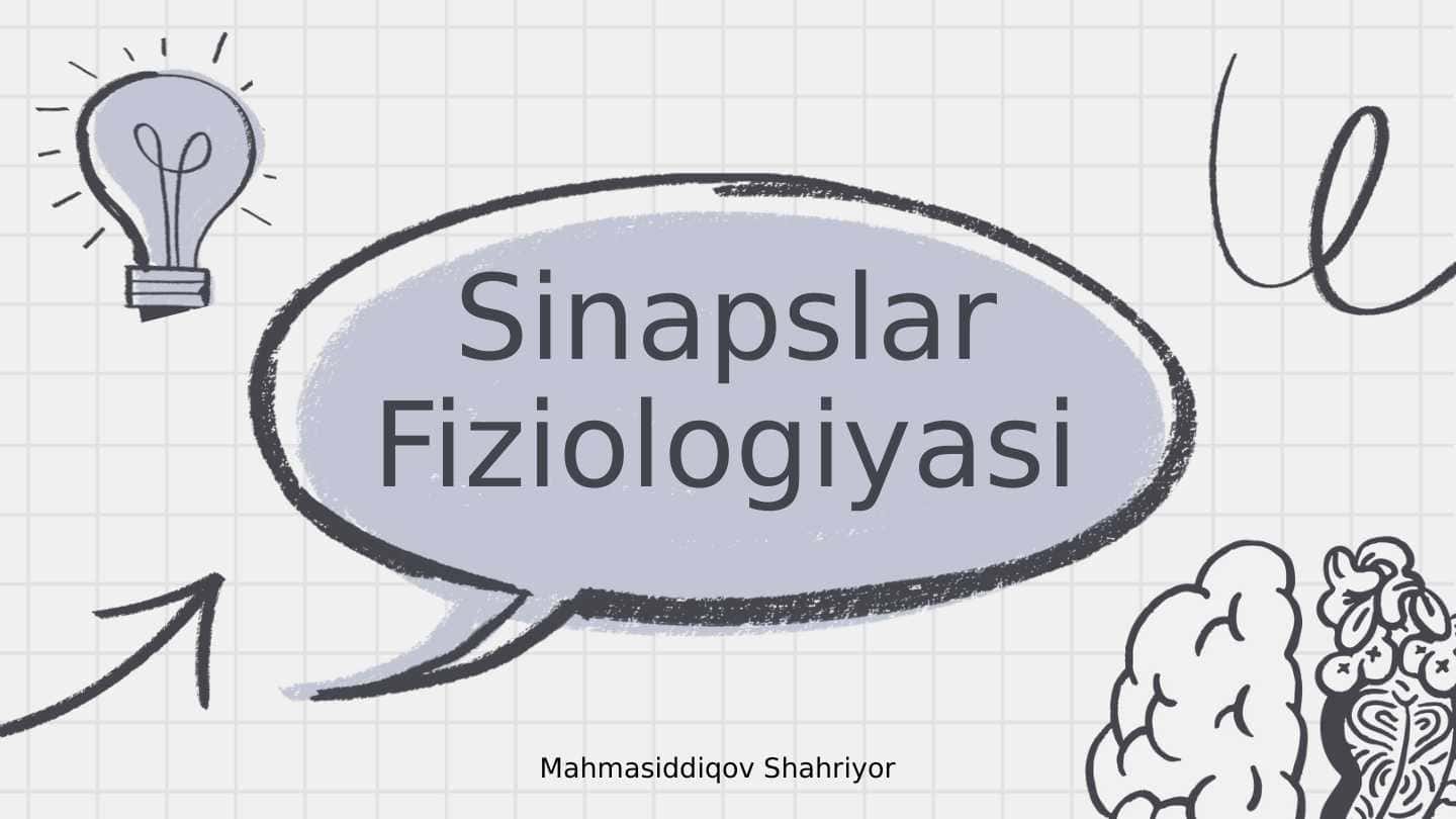 Sinapslar fiziologiyasi