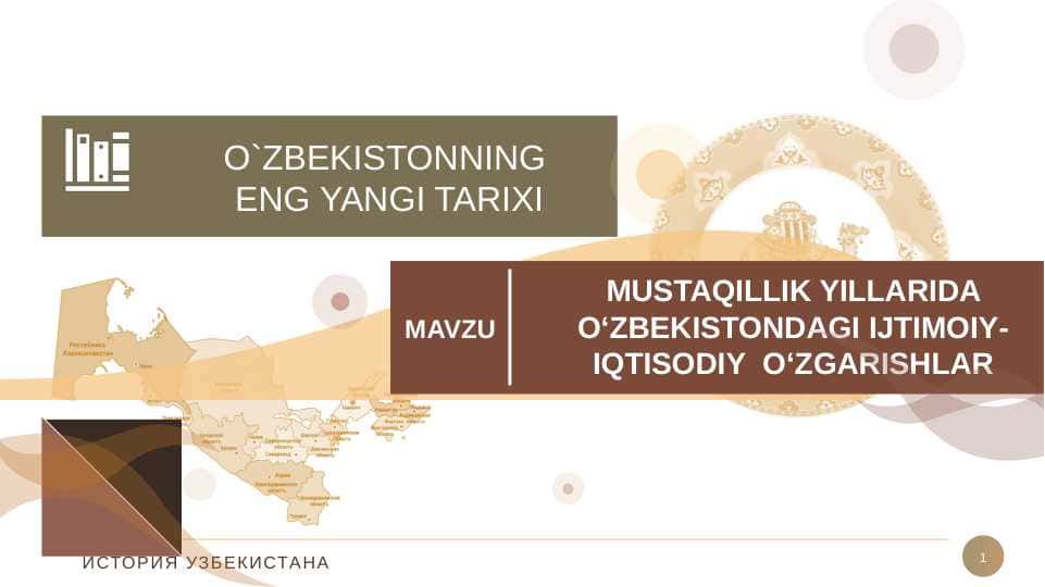 MUSTAQILLIK YILLARIDA O'ZBEKISTONDAGI IJTIMOIY IQTISODIY O'ZGARISHLAR