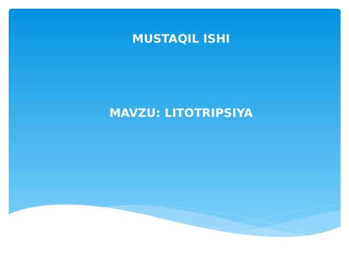 LITOTRIPSIYA