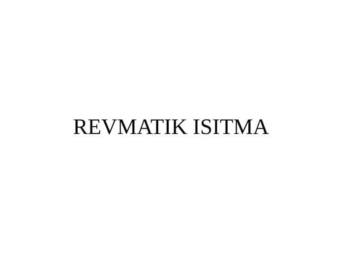 Revmatik isitma