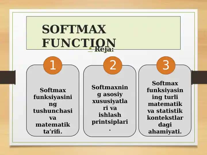 SOFTMAX FUNCTION