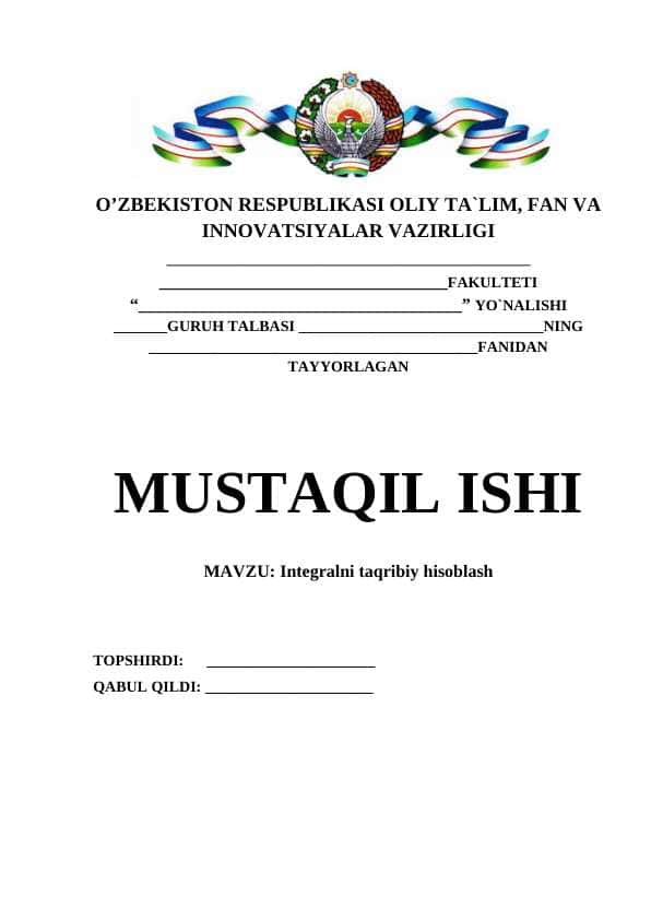 Integralni taqribiy hisoblash