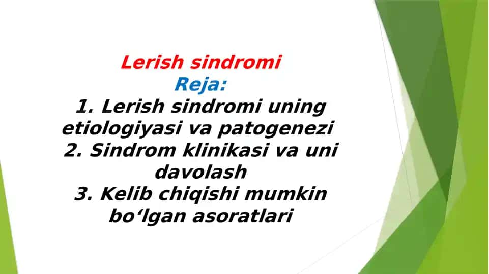 Lerish sindromi