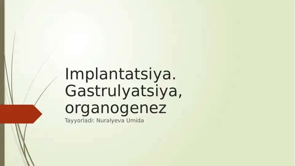embriologiya implantatsiya gastrulyatsiya organogenez