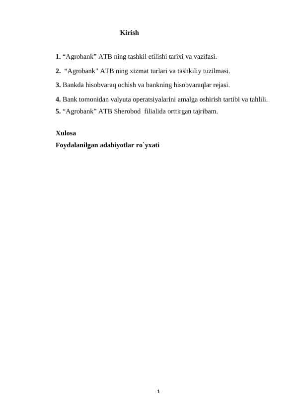 Amaliyot hisobot agrobank