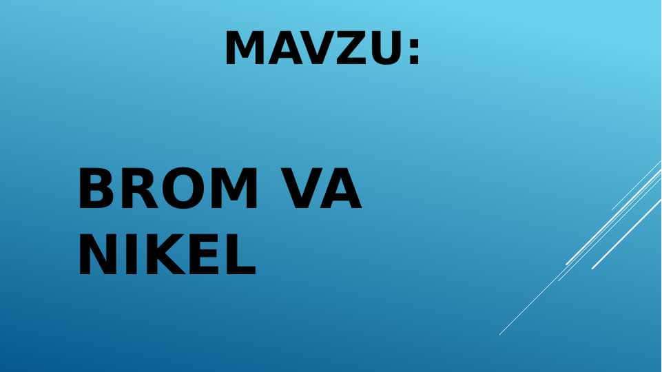 BROM VA NIKEL