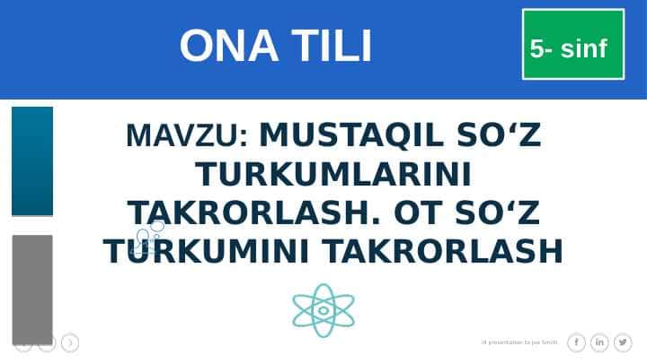 Mustaqi so'z turkumlari (Takrorlash)