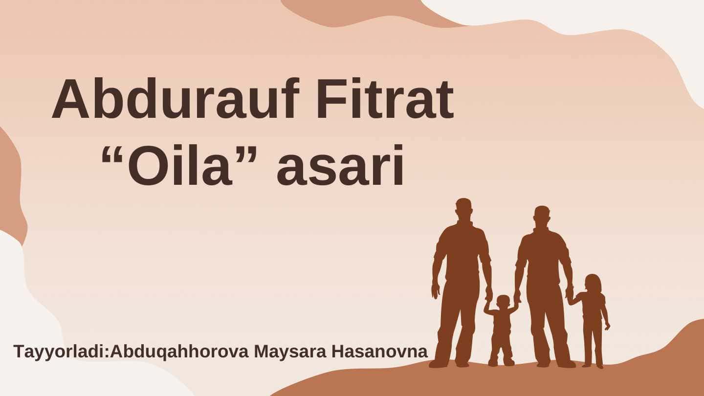 Oila asari Abdurauf Fitrat