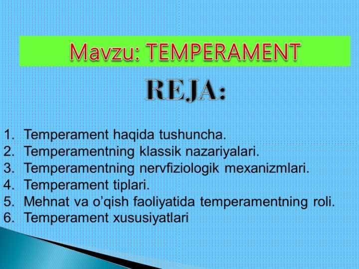 TEMPERAMENT
