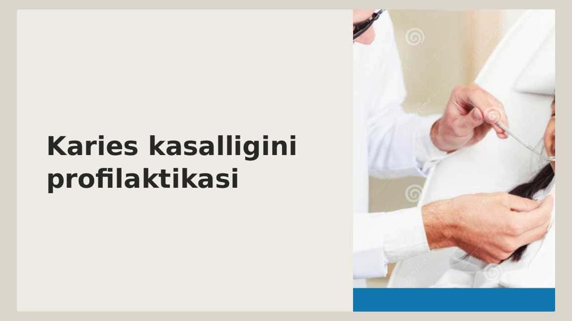 Karies kasalligini profilaktikasi. Kariesni profilaktik omillar guruhi haqida ma’lumot.