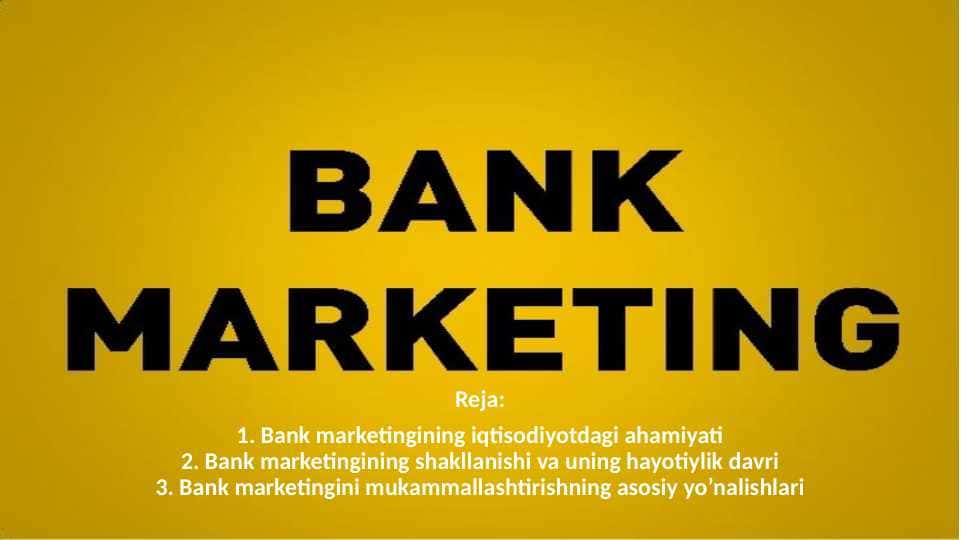 Bank marketingi
