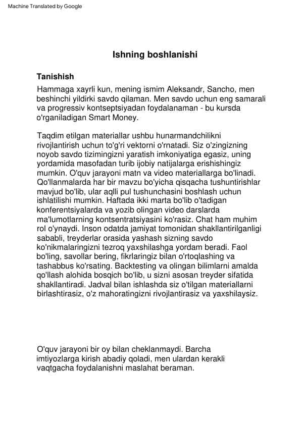 Traderlik sirlari
