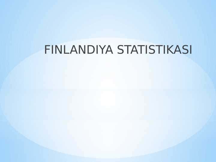Finlandiya statistikasi
