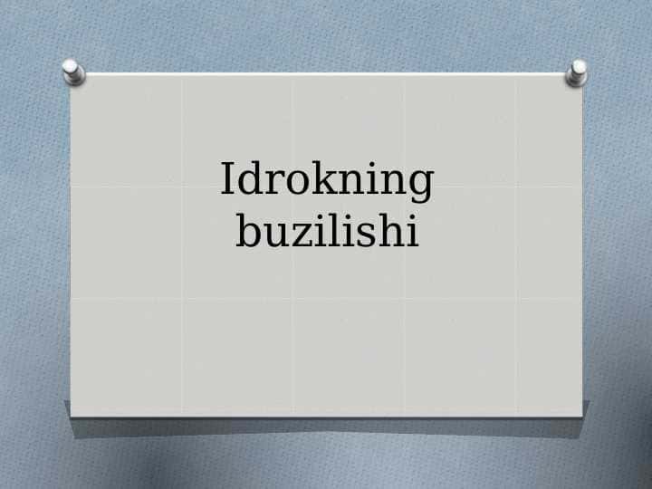 Idrokning buzilishi