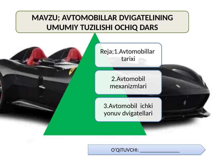 DVIGATELI TUZILISHI OCHIQ DARS ISHLANMASI.
