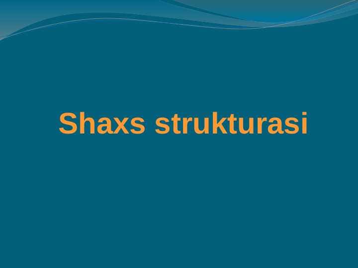 Shaxs strukturasi
