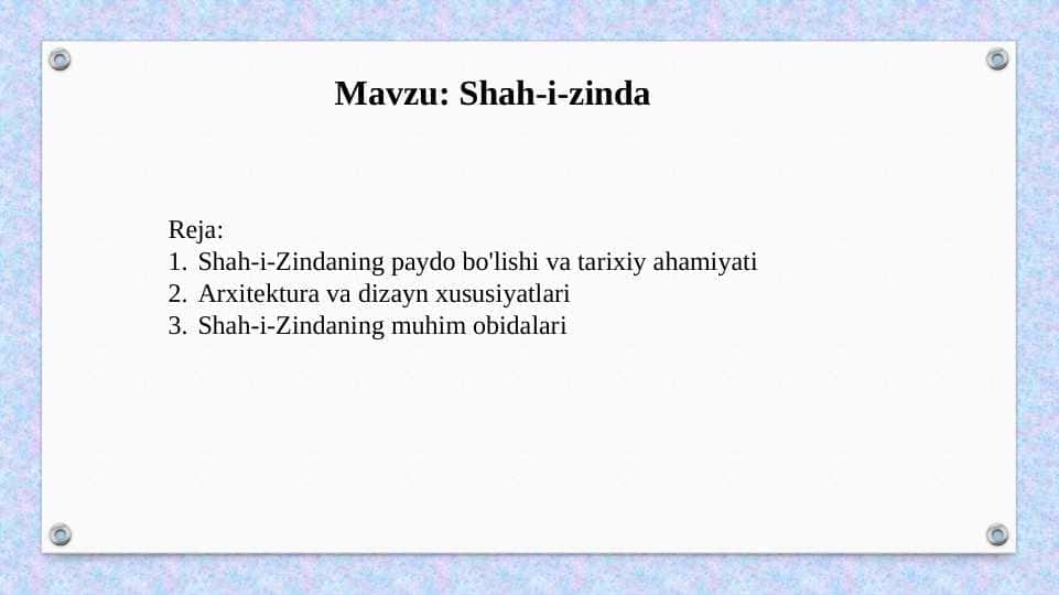 Shah-i-zinda