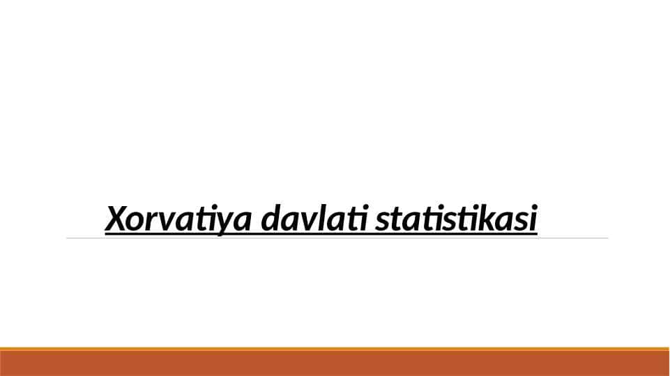 Xorvatiya statistikasi
