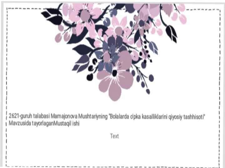Bolalarda oʻpka kasalliklari
