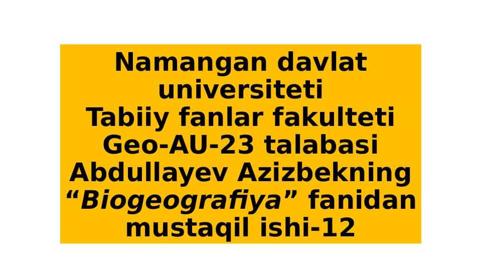 Turli zonalardagi jamoalardan xo’jalikda foydalanish