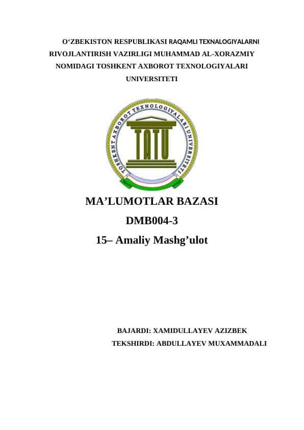 C++ va ma’lumotlar bazasi yordamida oddiy interfeys yaratish