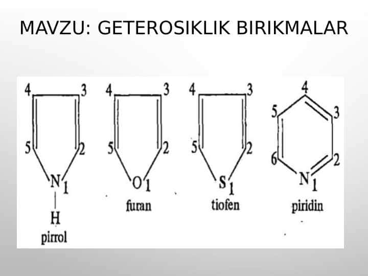 Geterosiklik birikmalar