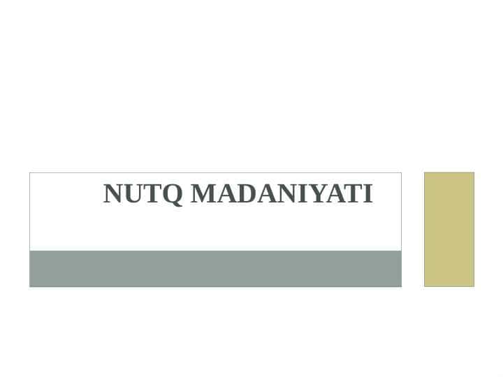 Nutq madaniyati