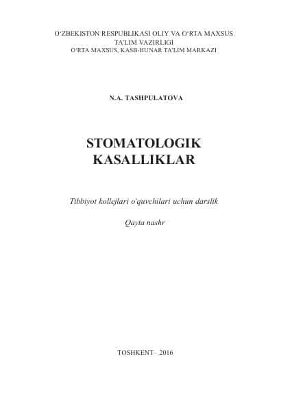 STOMATOLOGIK KASALLIKLAR
