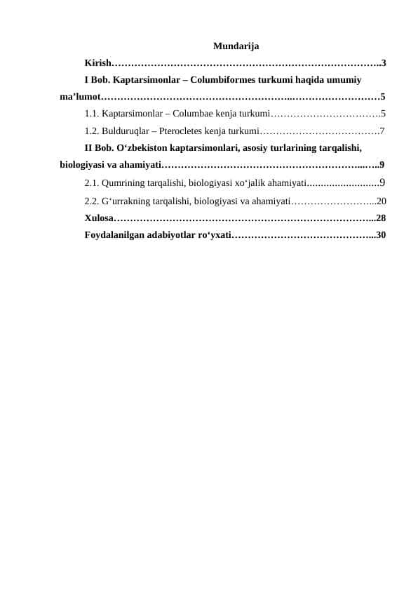 KAPTARSIMONLAR TURKUMI, ASOSIY VAKILLARI, TARQALISHI.docx