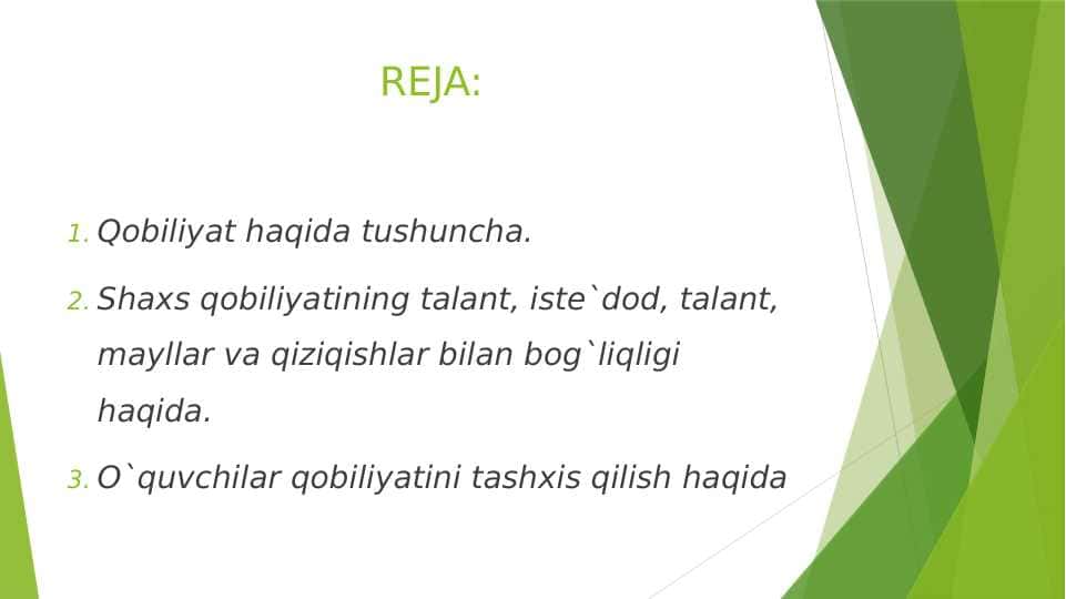 Qobiliyat haqida tushuncha