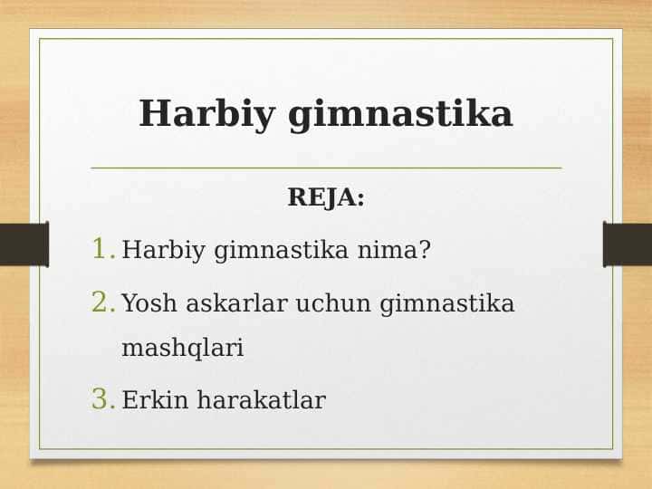 Harbiy gimnastika