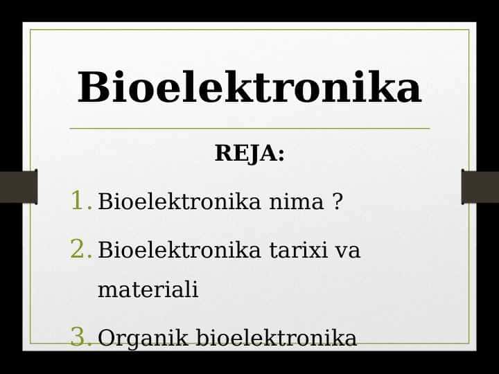 Bioelektronika