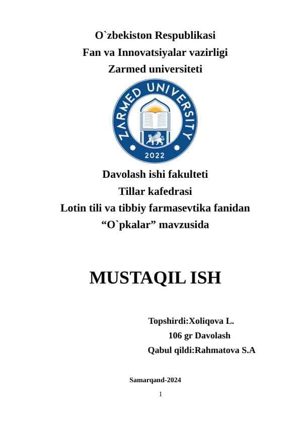 O`pkalar