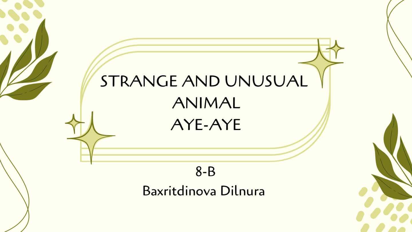STRANGE AND UNUSUAL
