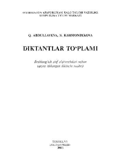 Diktantlar to'plami