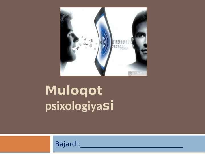 Muloqot psixologiyasi