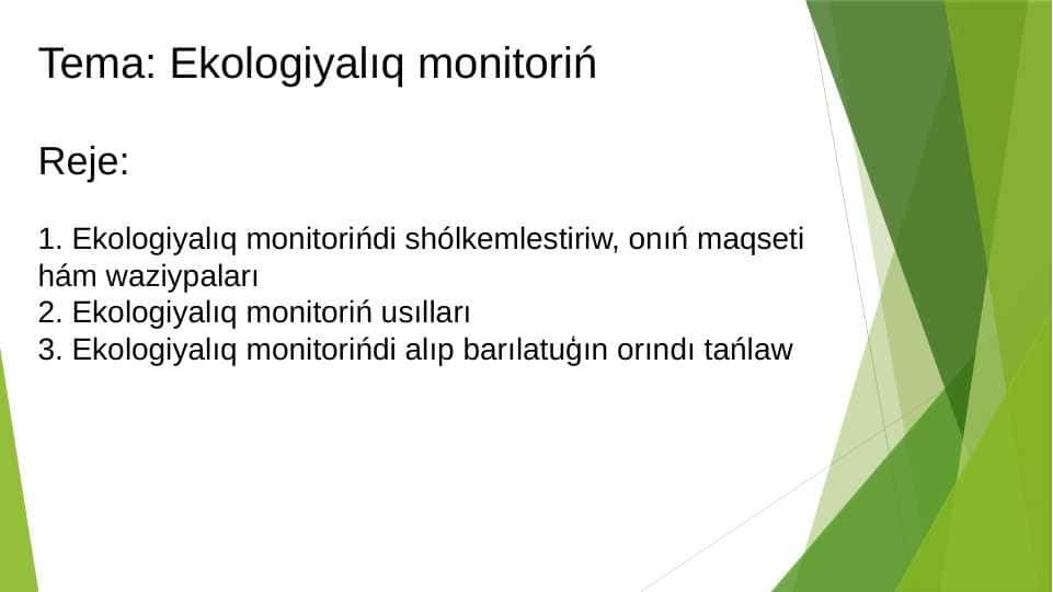 Ekologiyaliq monitoring